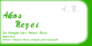 akos mezei business card